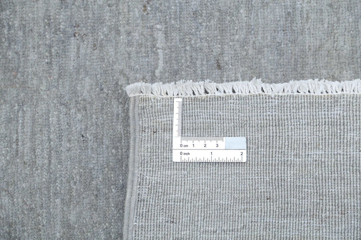 Grey Afghan Overdye Rug 6' 3" x 8' 3" Hand-Knotted | No. AT28096