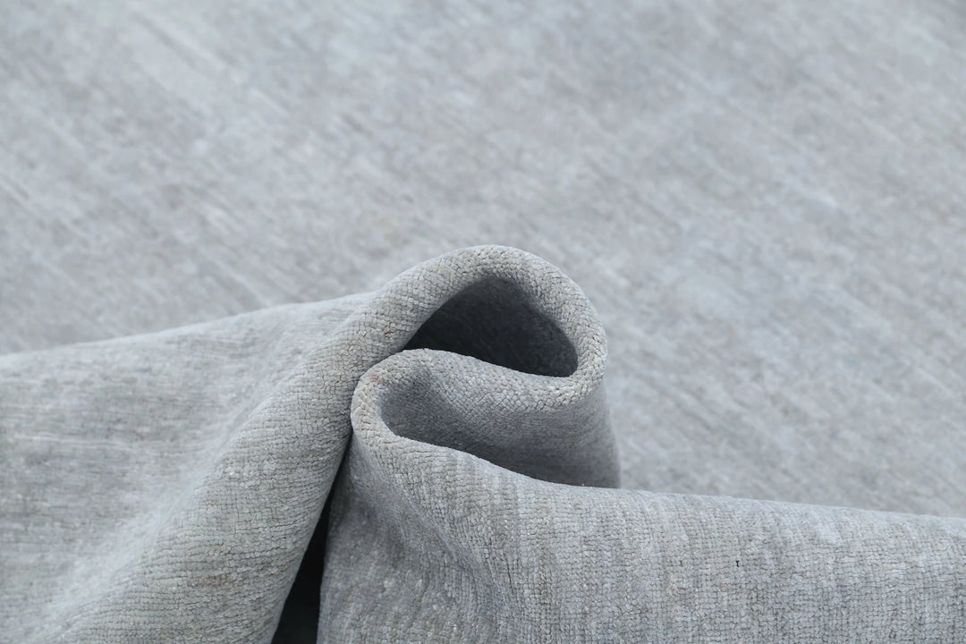 Grey Afghan Overdye Rug 6' 3" x 8' 3" Hand-Knotted | No. AT28096