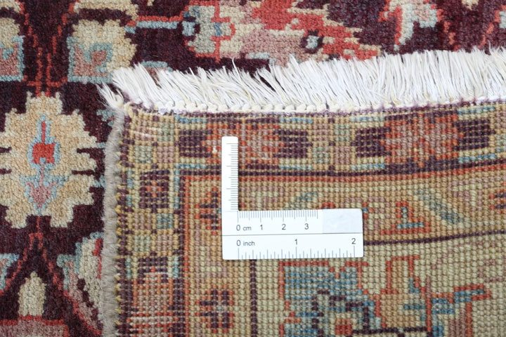 Indian Tabriz Rug 3' 11" x 11' 11" Hand-Knotted | No. AT28150
