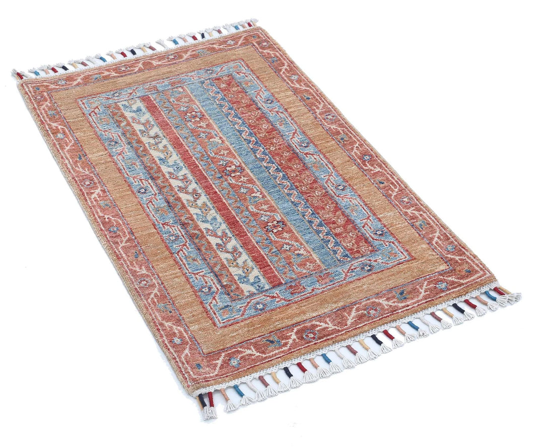 Afghan Shaal Rug 2' 0" x 3' 0" Hand-Knotted | No. AT28180