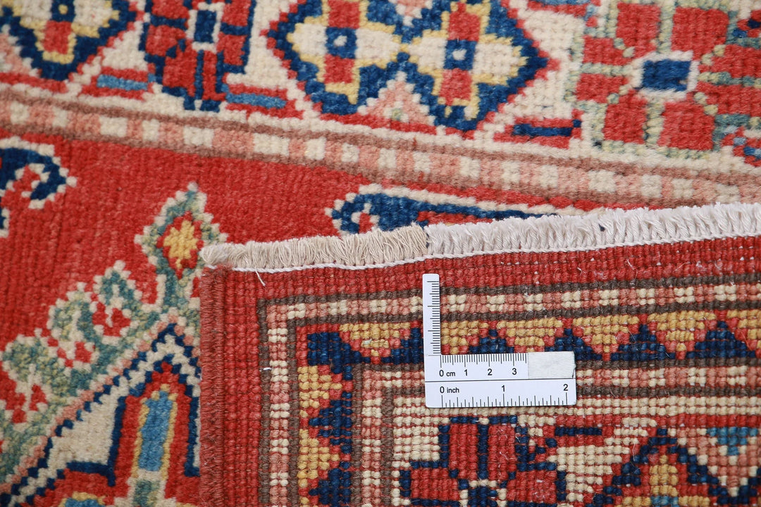 Afghan Kazak Rug 2' 1" x 3' 1" Hand-Knotted | No. AT28209