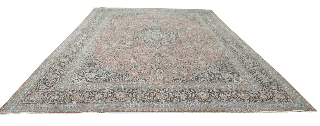 Persian Kashan Rug 11' 10" x 17' 3" Hand-Knotted | No. AT28225