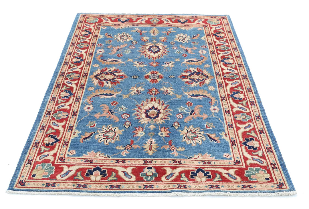Afghan Ziegler Rug 4' 1" x 5' 11" Hand-Knotted | No. AT28234