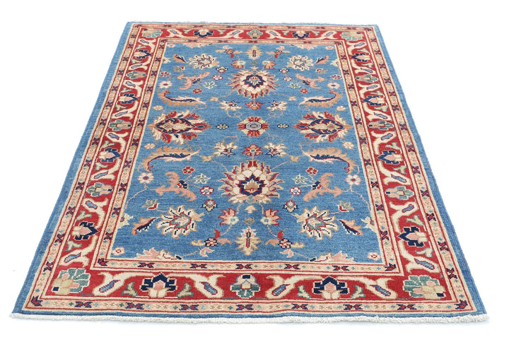 Afghan Ziegler Rug 4' 1" x 5' 11" Hand-Knotted | No. AT28234