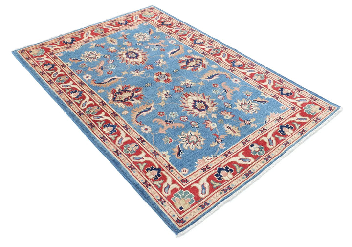 Afghan Ziegler Rug 4' 1" x 5' 11" Hand-Knotted | No. AT28234