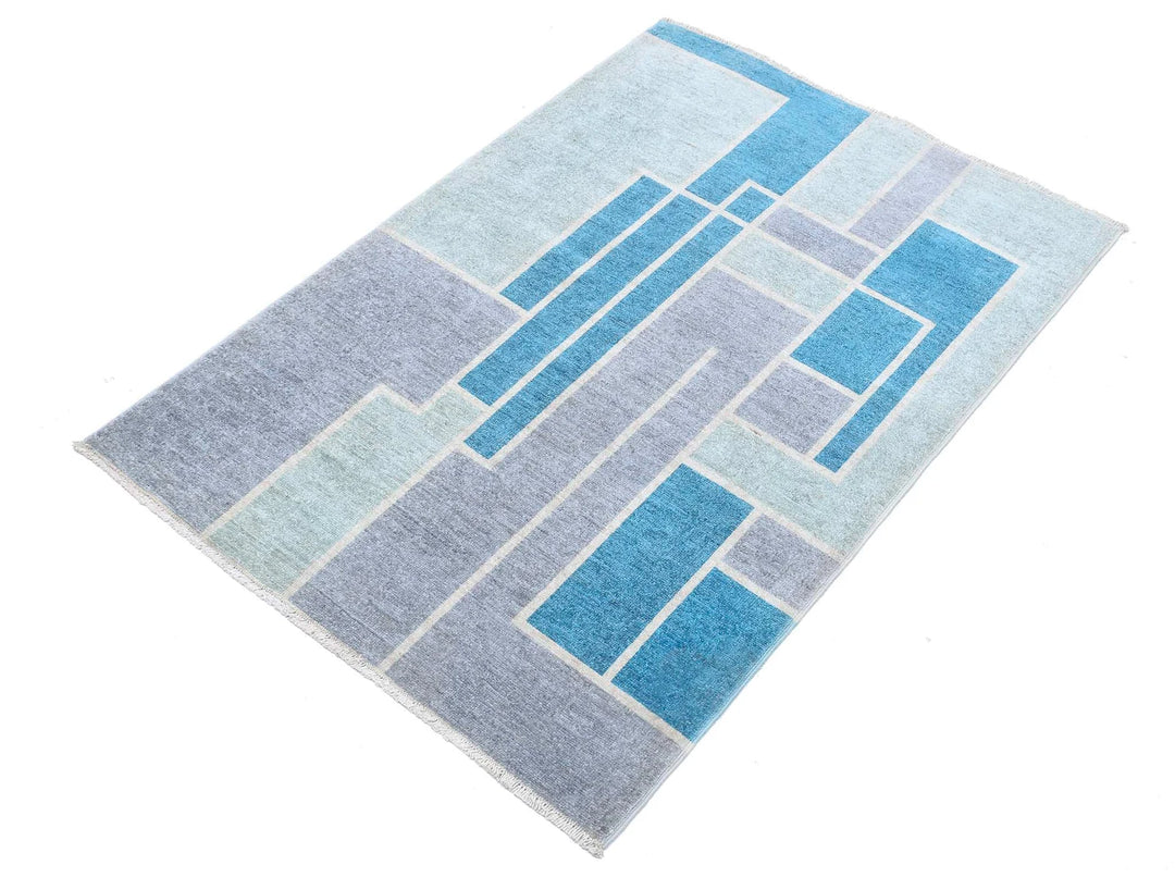 Afghan Overdye Rug 2' 9" x 3' 10" Hand-Knotted | No. AT28298