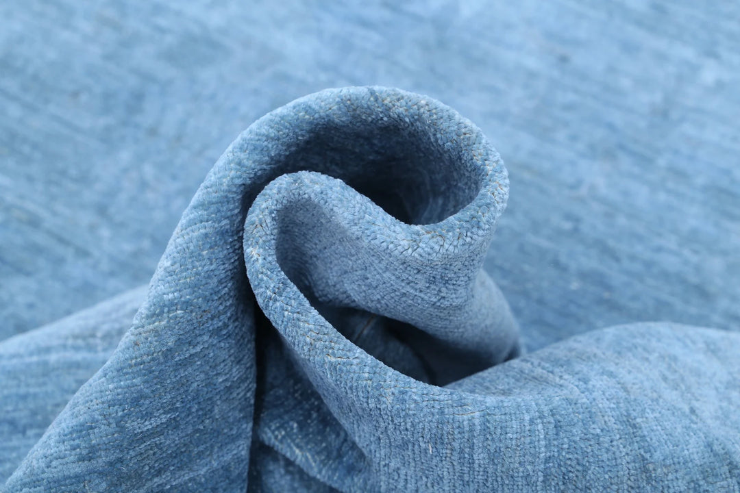 Blue Afghan Overdye Rug 8' 0" x 9' 8" Hand-Knotted | No. AT28311