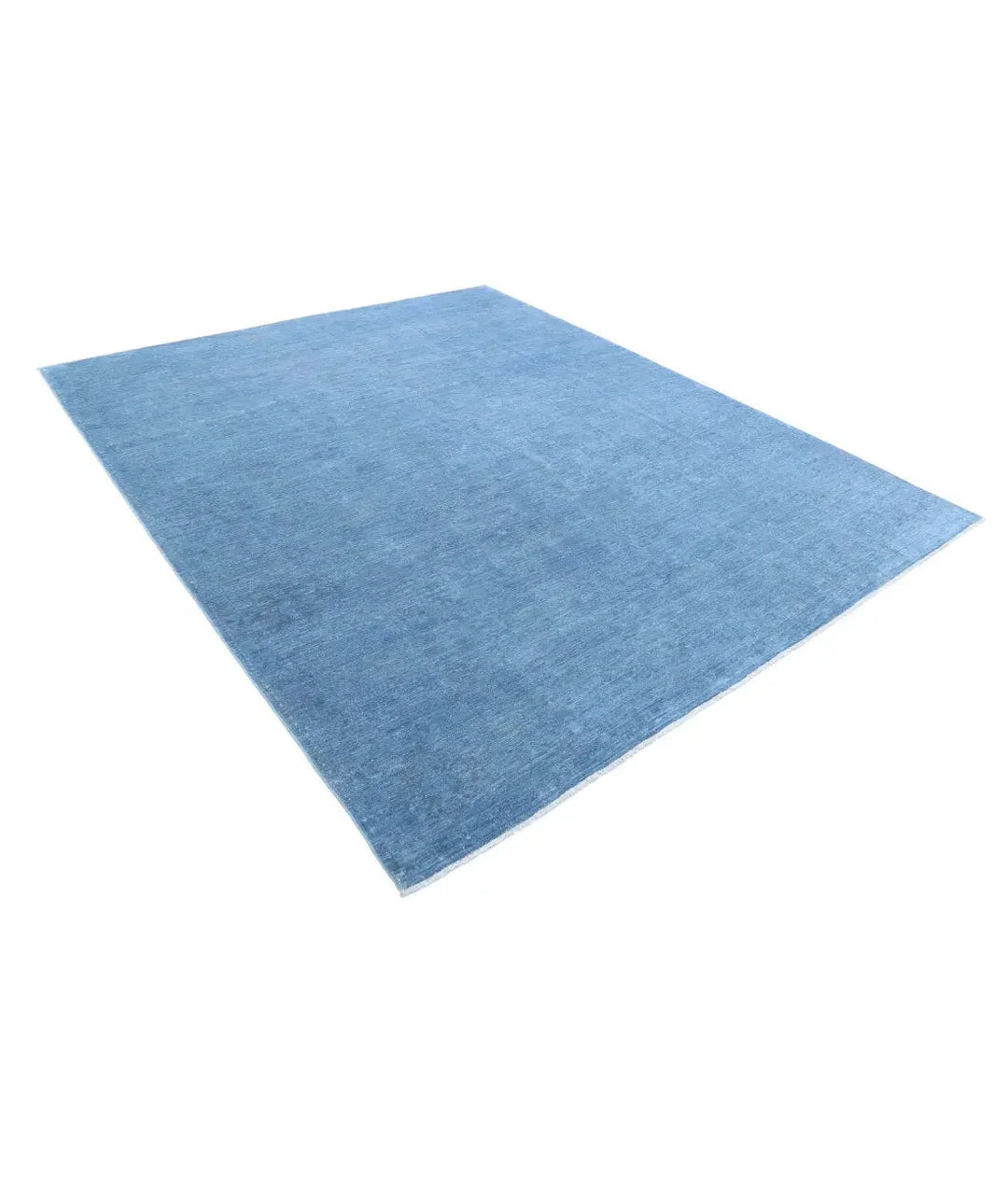 Blue Afghan Overdye Rug 8' 0" x 9' 8" Hand-Knotted | No. AT28311