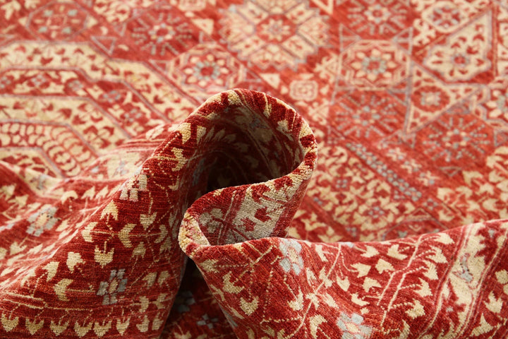 Afghan Mamluk Rug 8' 6" x 11' 9" Hand-Knotted | No. AT28375