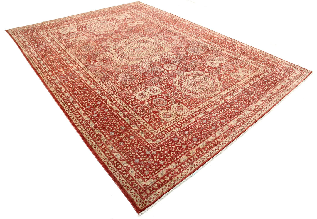 Afghan Mamluk Rug 8' 6" x 11' 9" Hand-Knotted | No. AT28375