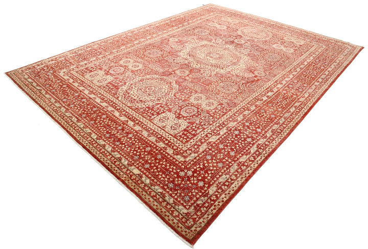 Afghan Mamluk Rug 8' 6" x 11' 9" Hand-Knotted | No. AT28375