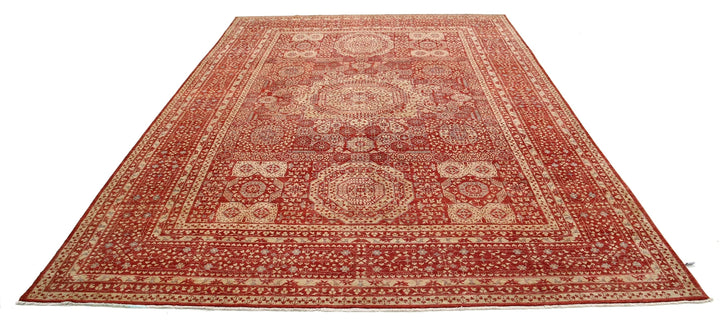 Afghan Mamluk Rug 8' 6" x 11' 9" Hand-Knotted | No. AT28375