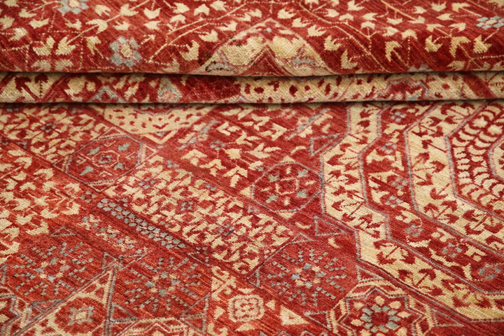 Afghan Mamluk Rug 8' 6" x 11' 9" Hand-Knotted | No. AT28375