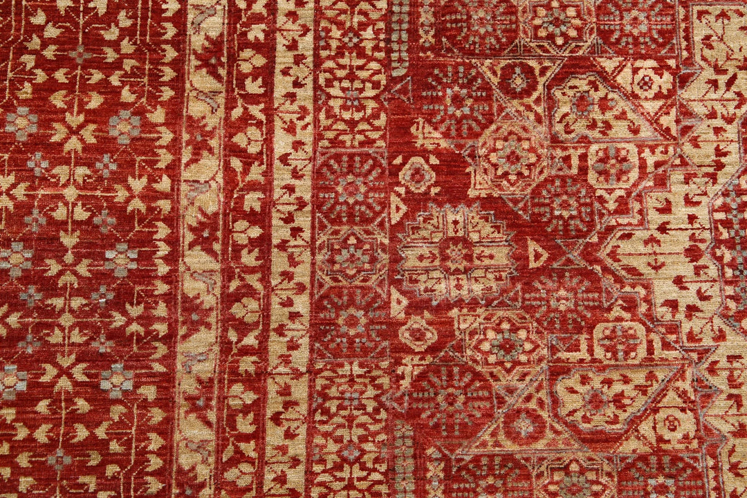 Afghan Mamluk Rug 8' 6" x 11' 9" Hand-Knotted | No. AT28375