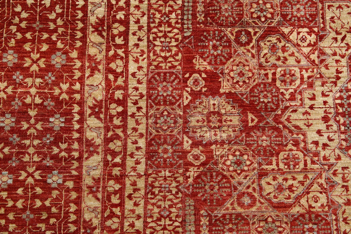 Afghan Mamluk Rug 8' 6" x 11' 9" Hand-Knotted | No. AT28375