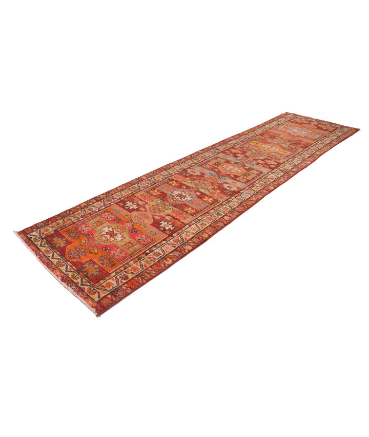 Turkish Herki Rug 3' 2" x 12' 4" Hand-Knotted | No. AT28442