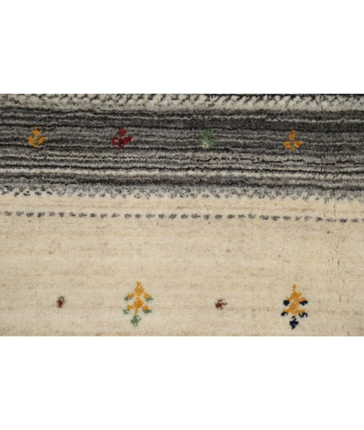 Ivory Indian Oriental Rug 8' 4" x 11' 5" Hand-Knotted | No. AT28500