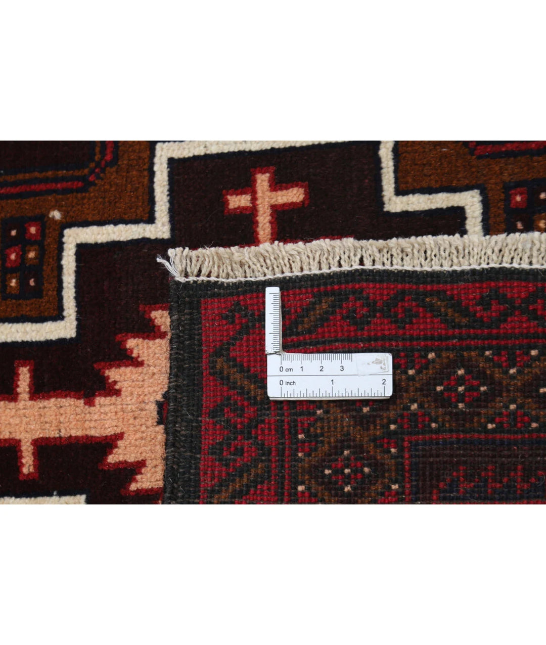Red Afghan Tribal Rug 2' 8" x 4' 6" Hand-Knotted | No. AT28636