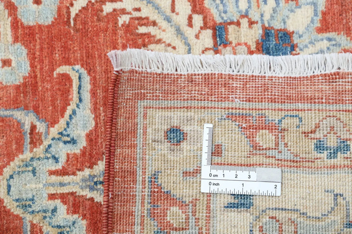 Afghan Ziegler Rug 7' 9" x 9' 5" Hand-Knotted | No. AT28692