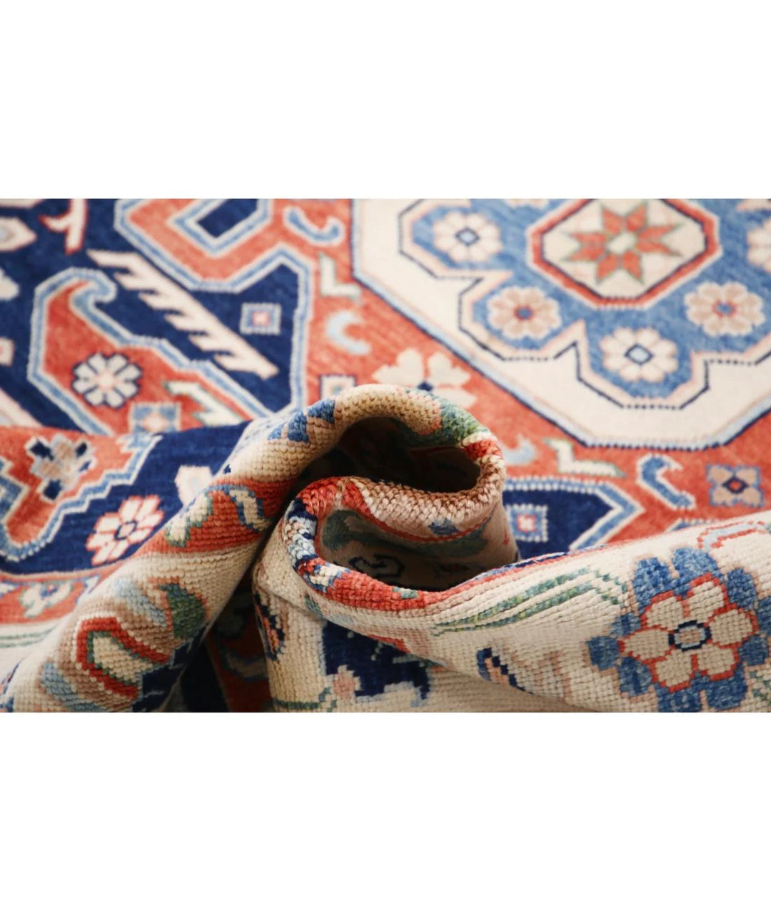 Afghan Ziegler Rug 5' 7" x 7' 6" Hand-Knotted | No. AT28705