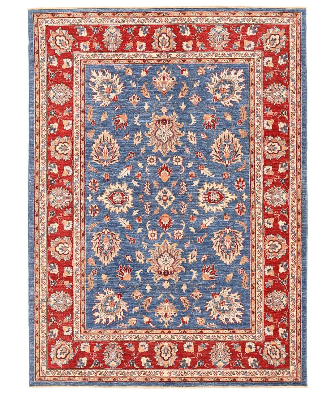Afghan Ziegler Rug 5' 8" x 7' 9" Hand-Knotted | No. AT28716