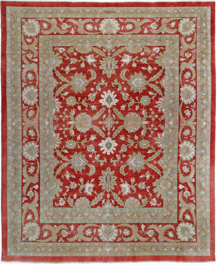 Turkish Sultanabad Rug 8' 1" x 9' 10" Hand-Knotted | No. AT28731