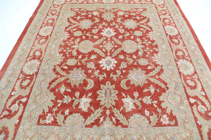 Turkish Sultanabad Rug 8' 1" x 9' 10" Hand-Knotted | No. AT28731
