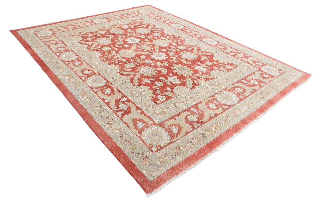 Turkish Sultanabad Rug 8' 1" x 9' 10" Hand-Knotted | No. AT28731
