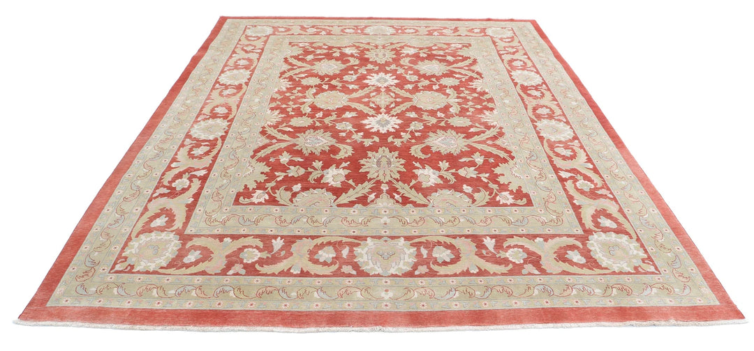 Turkish Sultanabad Rug 8' 1" x 9' 10" Hand-Knotted | No. AT28731
