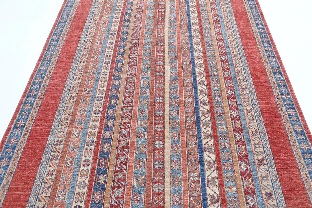 Afghan Shaal Rug 5' 7" x 8' 1" Hand-Knotted | No. AT28774