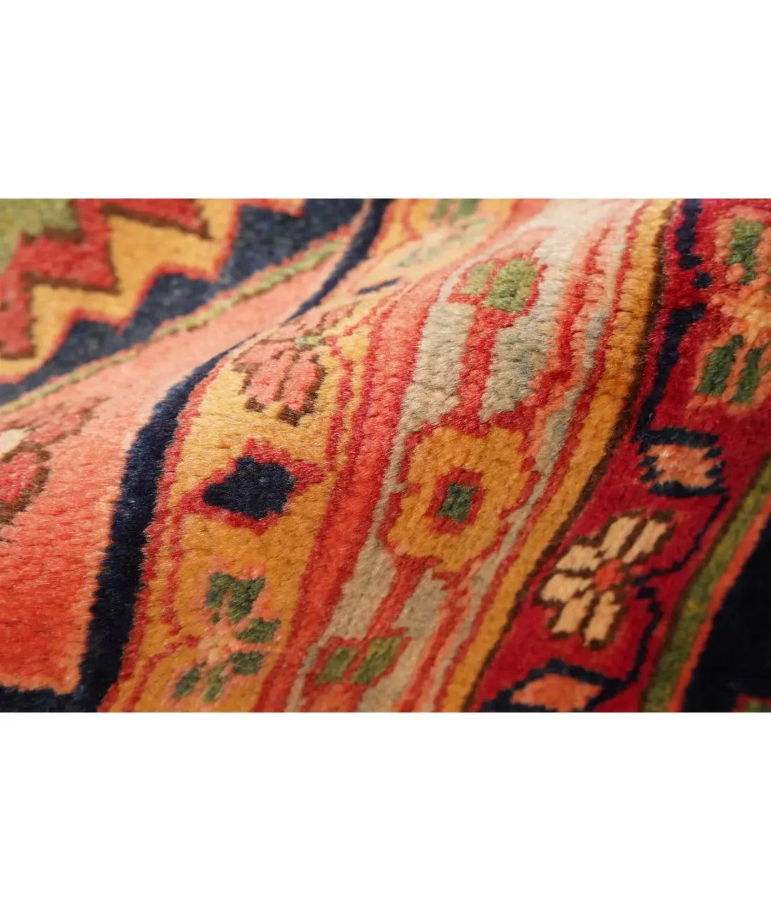Pink Afghan Heriz Rug 12' 2" x 15' 7" Hand-Knotted | No. AT28833