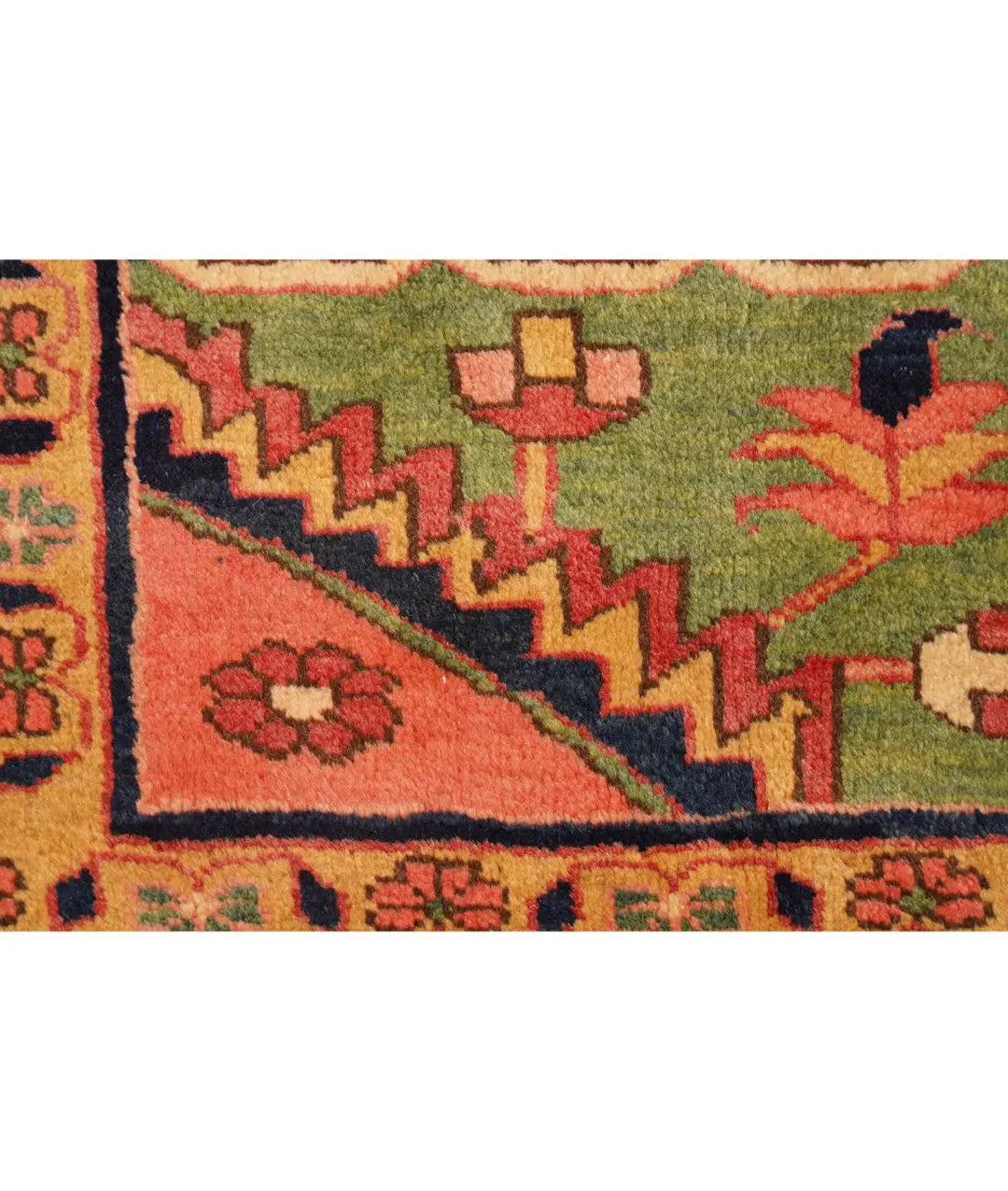 Pink Afghan Heriz Rug 12' 2" x 15' 7" Hand-Knotted | No. AT28833
