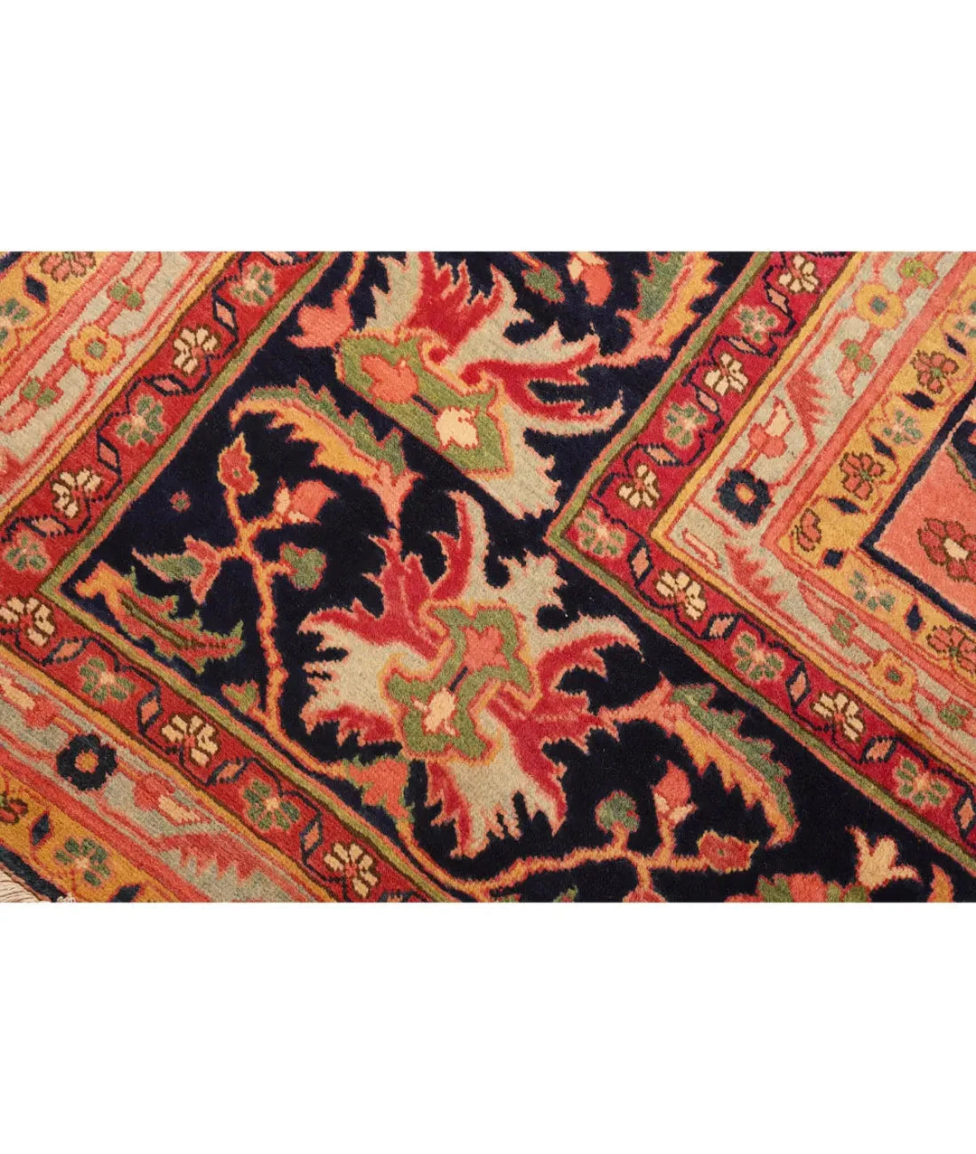 Pink Afghan Heriz Rug 12' 2" x 15' 7" Hand-Knotted | No. AT28833