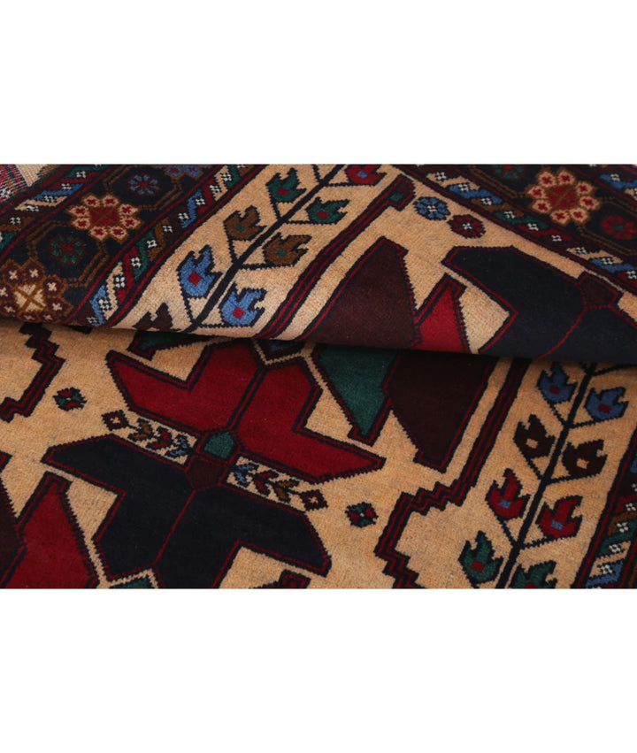 Red Afghan Tribal Rug 2' 11" x 4' 5" Hand-Knotted | No. AT28879