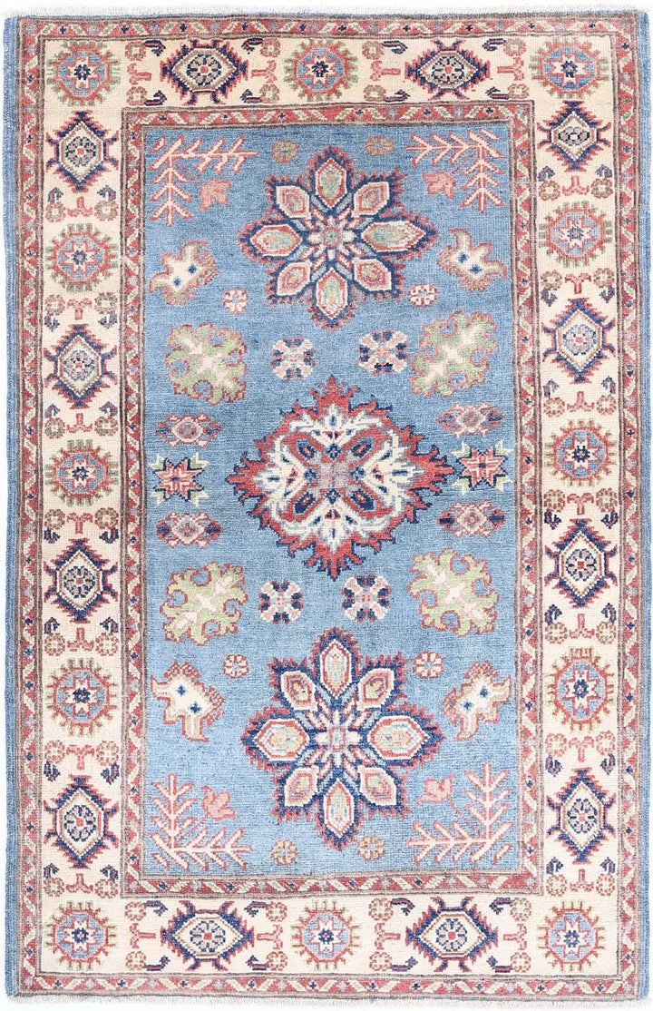 Afghan Kazak Rug 2' 11" x 4' 8" Hand-Knotted | No. AT28913