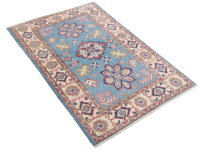 Afghan Kazak Rug 2' 11" x 4' 8" Hand-Knotted | No. AT28913