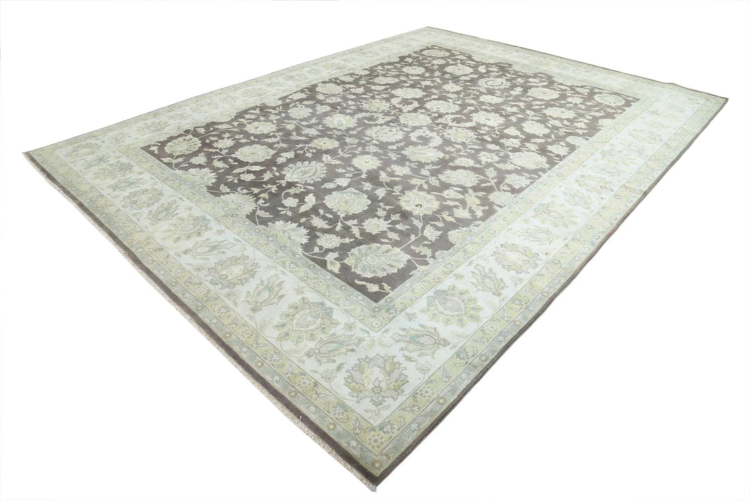 Indian Ziegler Rug 10' 0" x 13' 6" Hand-Knotted | No. AT28946
