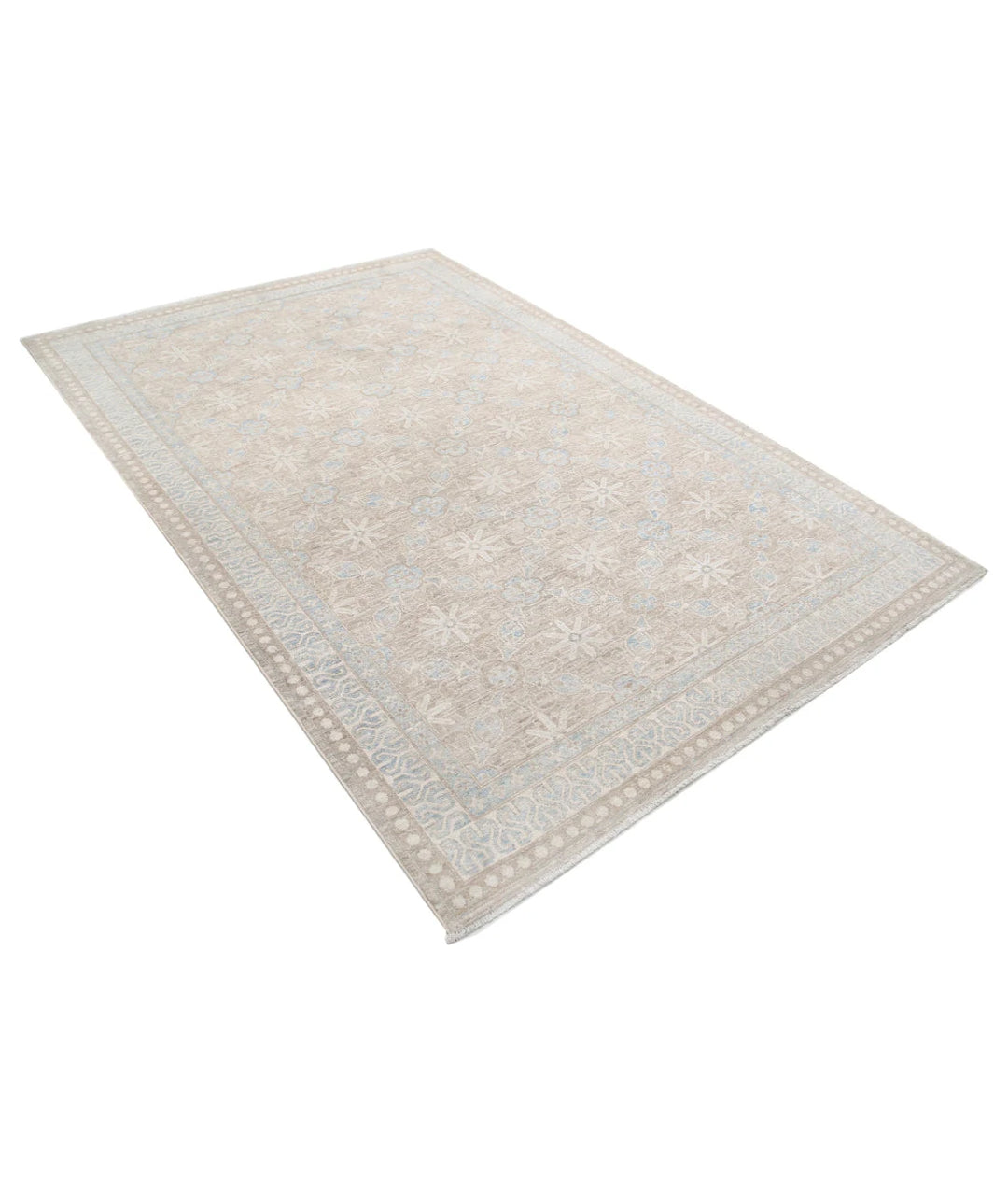 Afghan Serenity Rug 5'7" x 8'5" Hand-Knotted | No. AT28977