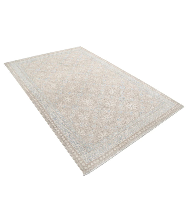 Afghan Serenity Rug 5'7" x 8'5" Hand-Knotted | No. AT28977