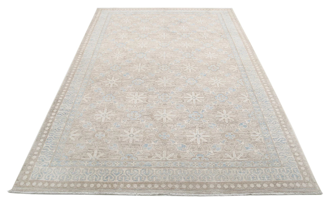 Afghan Serenity Rug 5'7" x 8'5" Hand-Knotted | No. AT28977