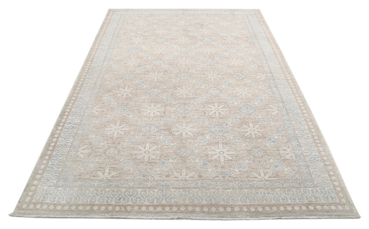 Afghan Serenity Rug 5'7" x 8'5" Hand-Knotted | No. AT28977