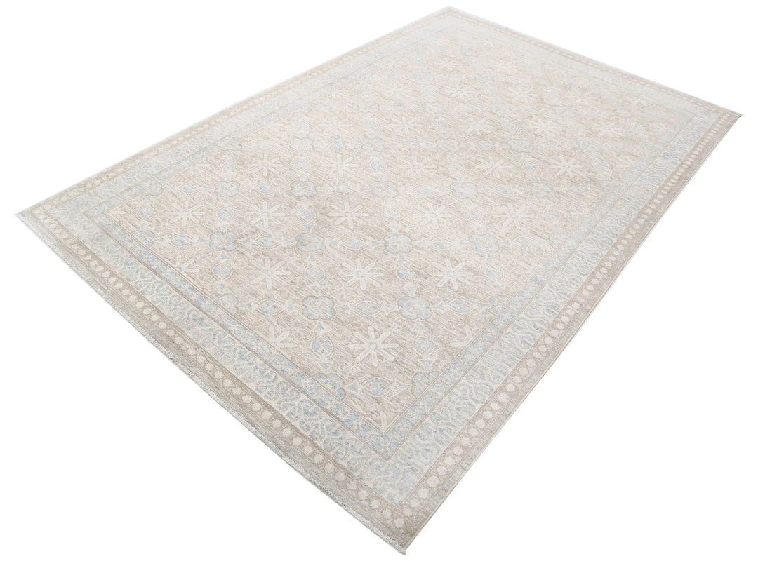 Afghan Serenity Rug 5'7" x 8'5" Hand-Knotted | No. AT28977