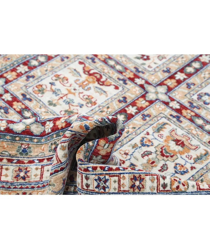 Afghan Bakhtiari Rug 4' 11" x 6' 1" Hand-Knotted | No. AT29068