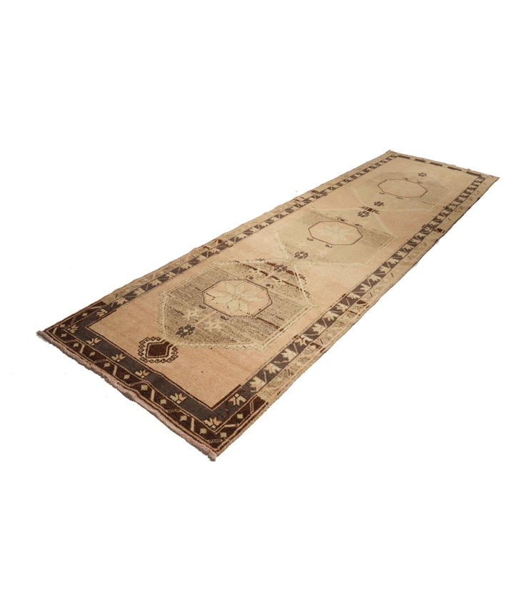 Turkish Yastik Runner Rug 4' 0" x 13' 4" Hand-Knotted | No. AT29072