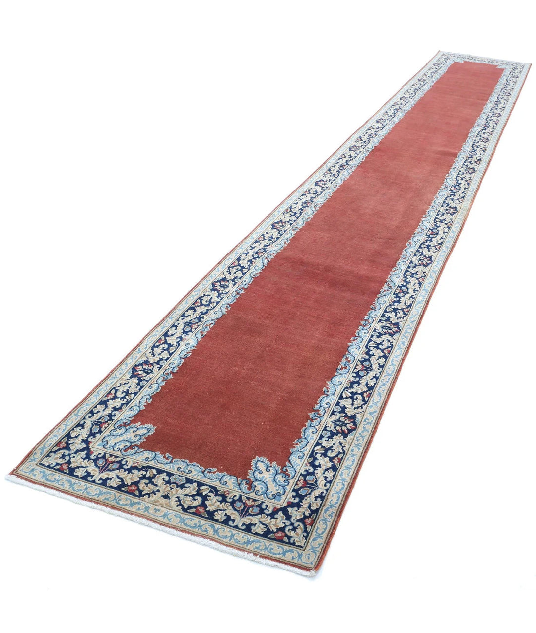 Persian Kerman Runner Rug 2' 9" x 17' 4" Hand-Knotted | No. AT29102