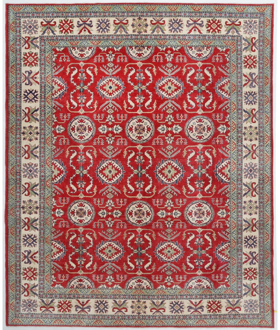 Afghan Kazak Rug 10' 2" x 12' 4" Hand-Knotted | No. AT29155