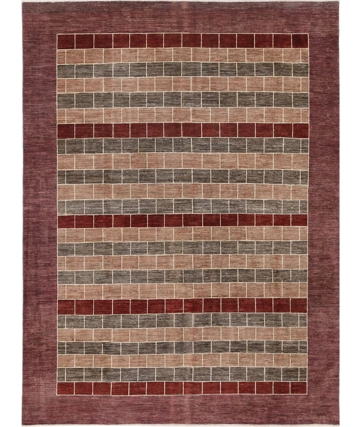 Afghan Modcar Rug 5' 11" x 8' 6" Hand-Knotted | No. AT29262
