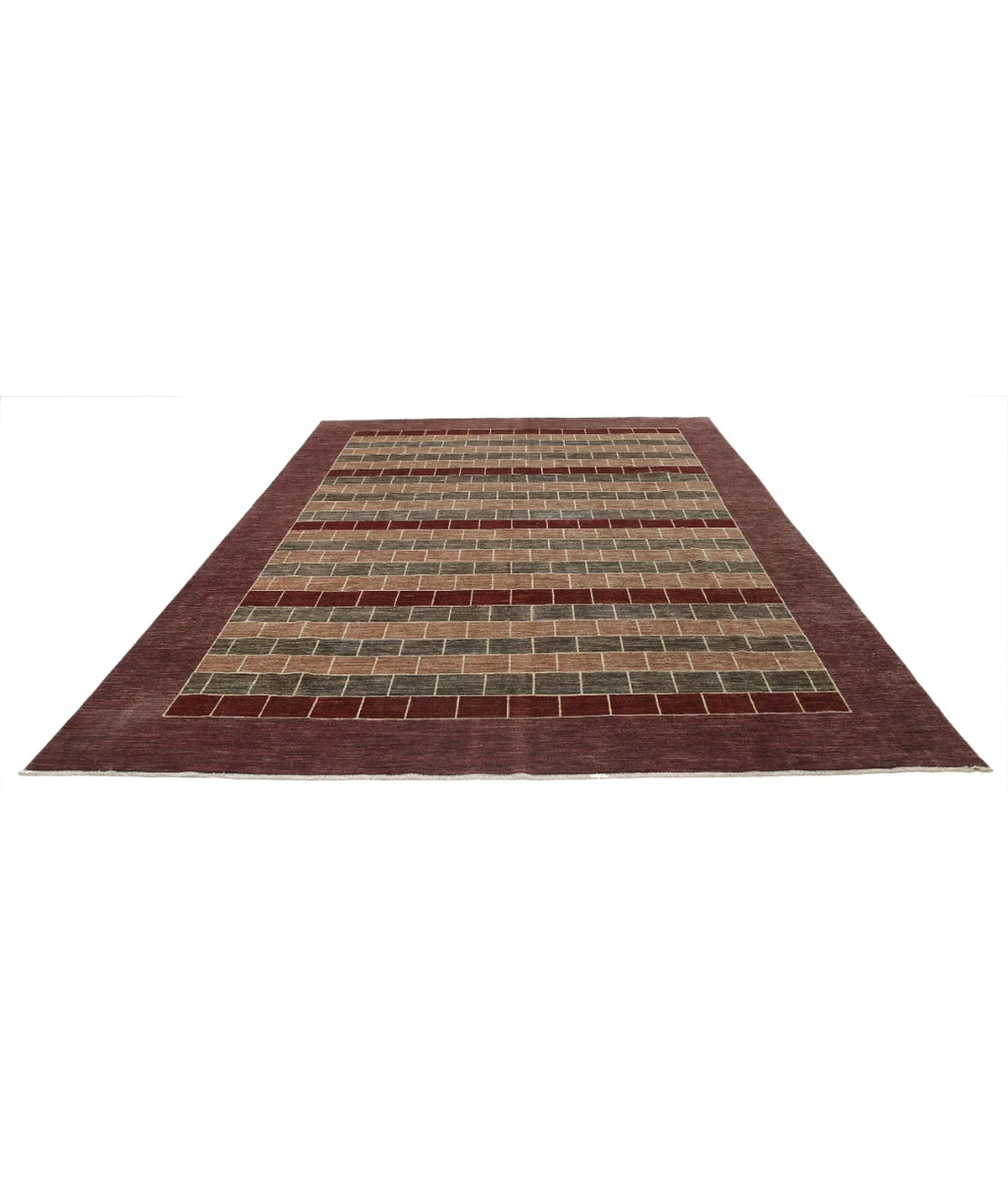 Afghan Modcar Rug 5' 11" x 8' 6" Hand-Knotted | No. AT29262
