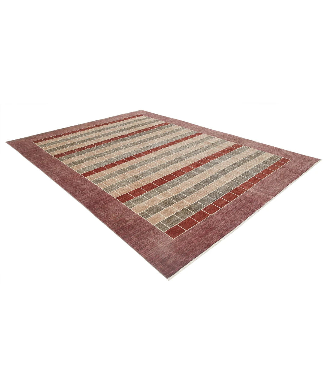 Afghan Modcar Rug 5' 11" x 8' 6" Hand-Knotted | No. AT29262
