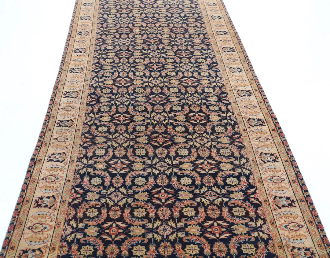 Indian Tabriz Rug 3' 11" x 11' 7" Hand-Knotted | No. AT29312
